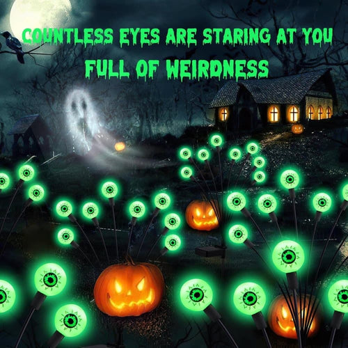 1-Pack Solar Powered Halloween Eye Lights for Garden and Patio Decoration, 1/4, Green