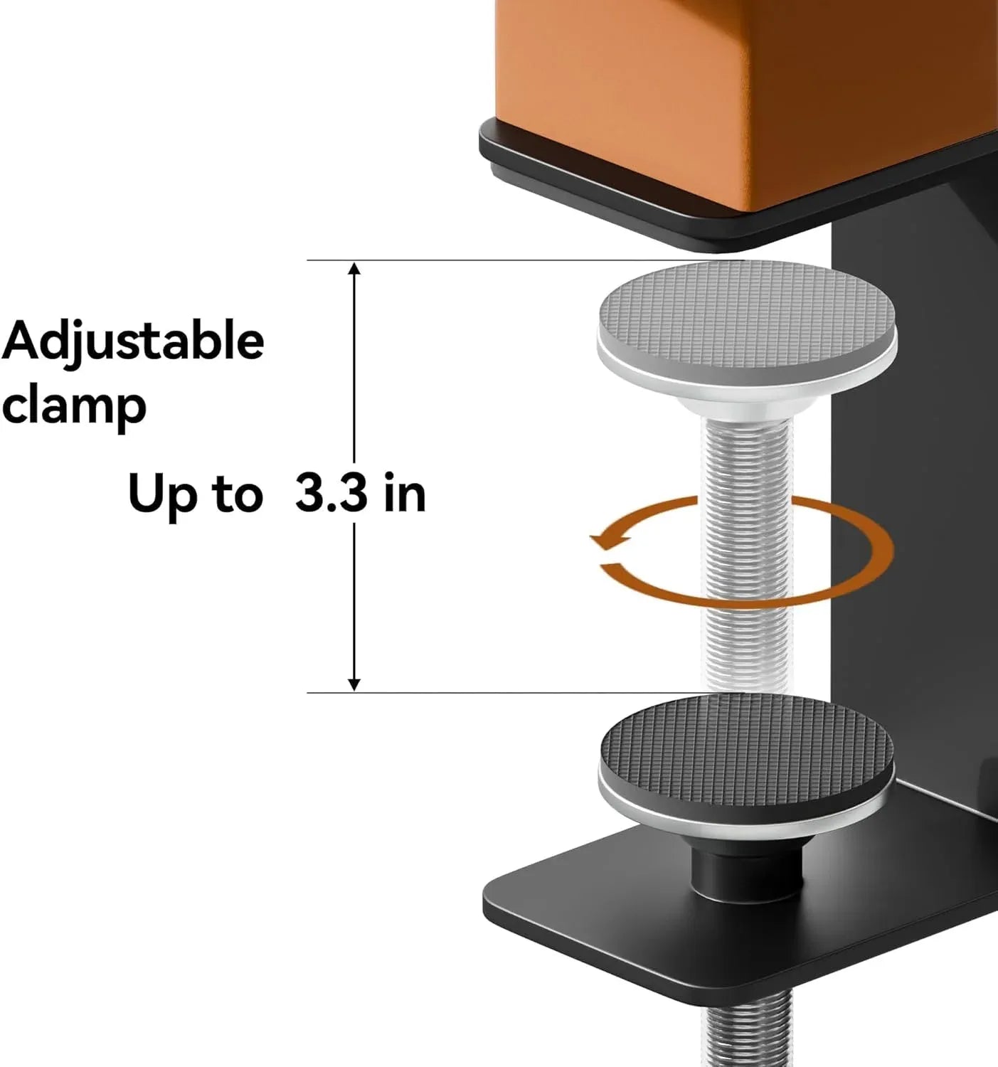 12 Inch Adjustable Bird Bath Bowl with Deck Mount, Tool Free Setup for Balcony Railing and Outdoor Garden, Brown