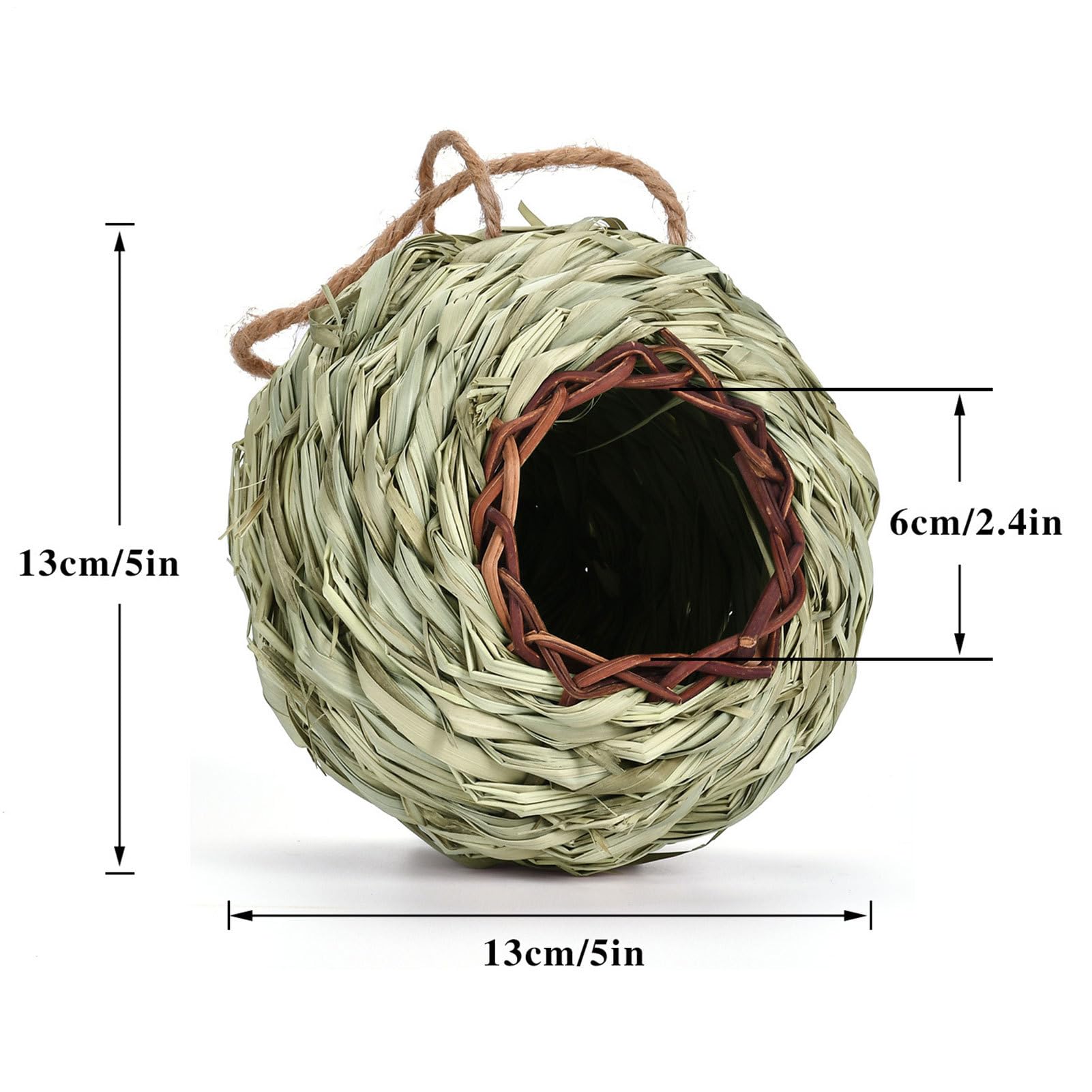 Birdhouse - Bird nest - Hand-woven - Birdhouse decoration - Garden decoration - Living room decoration - Bedroom decoration - Christmas decoration - Outdoor decoration - Courtyard decoration - Spherical - 1 piece