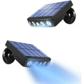 2 Pcs Outdoor Solar Light, Outdoor Solar Light with Motion Sensor, 360 Degree Outdoor Solar Spotlight, 1200mAh, Waterproof Outdoor Solar Garden