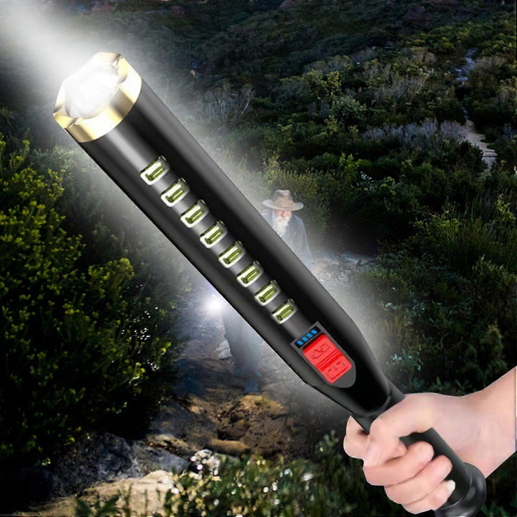High Lumen Zoomable Flashlight Rechargeable LED Torch for Outdoor & Emergency