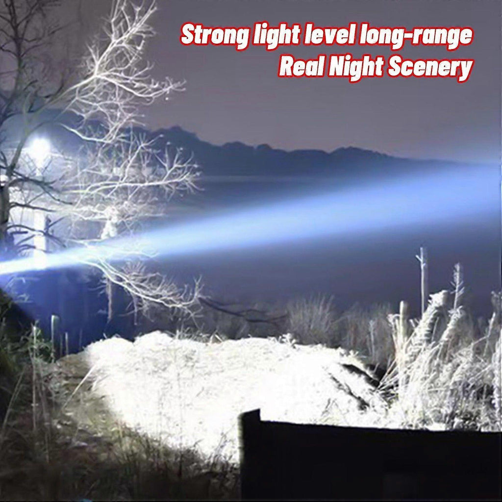 High Lumen Zoomable Flashlight Rechargeable LED Torch for Outdoor & Emergency