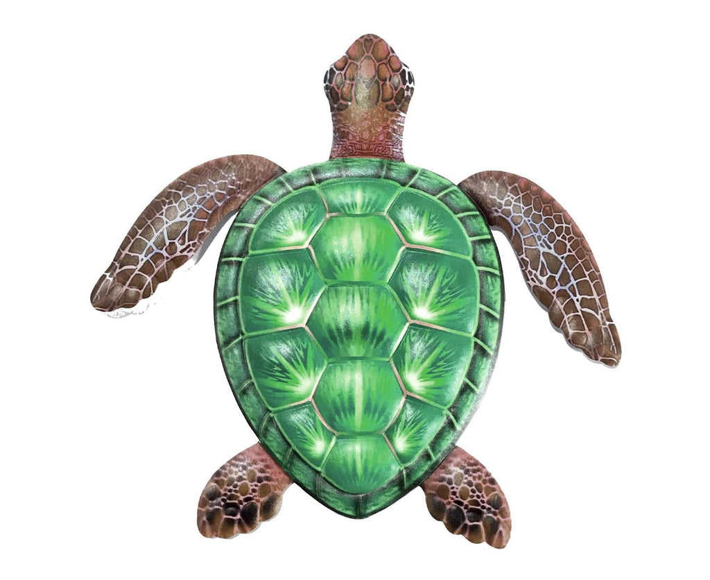 Art Pendant Exquisite Decorative Lifelike Turtle Wall Hanging Sculpture Ornament for Outdoor-Green