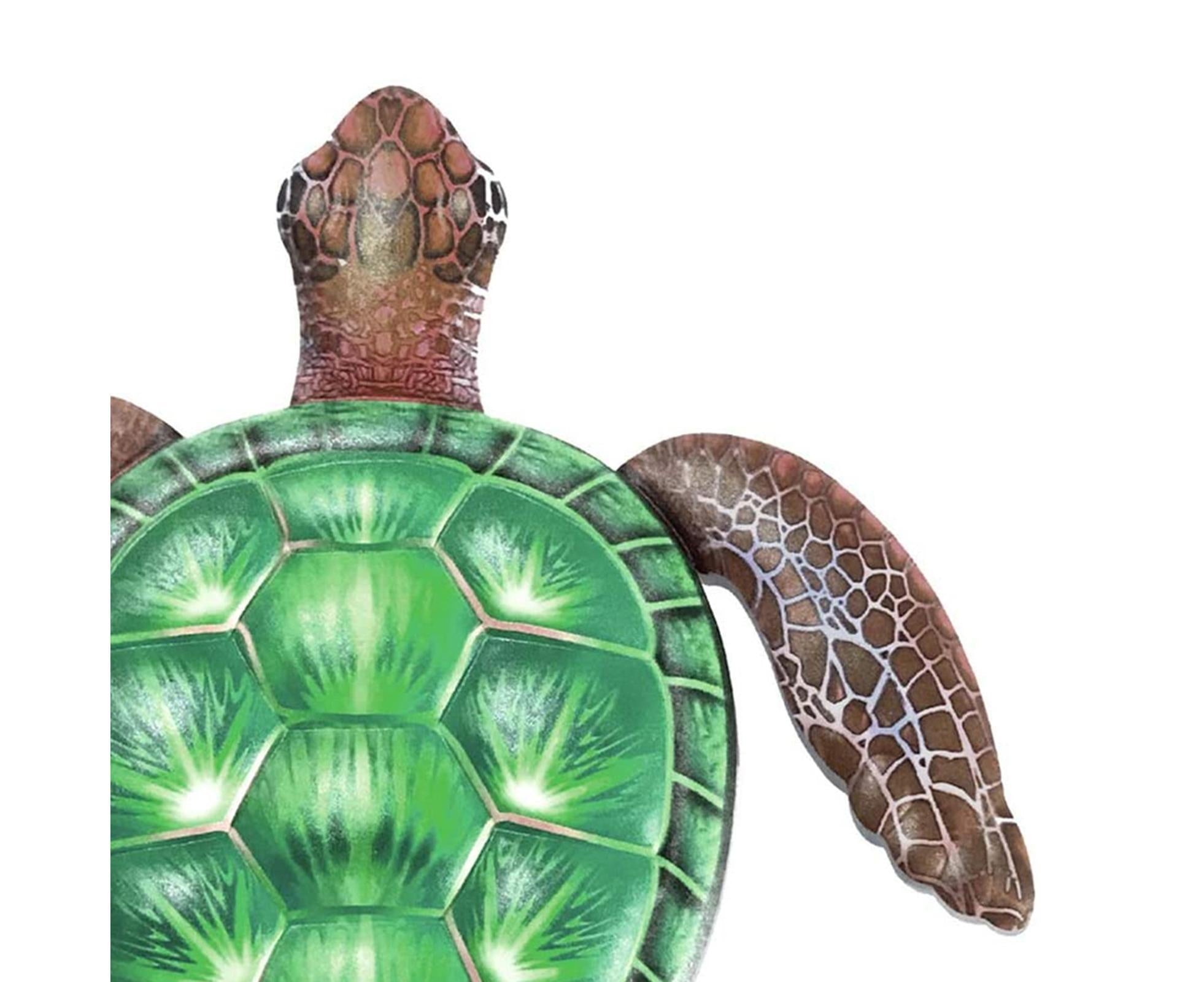 Art Pendant Exquisite Decorative Lifelike Turtle Wall Hanging Sculpture Ornament for Outdoor-Green