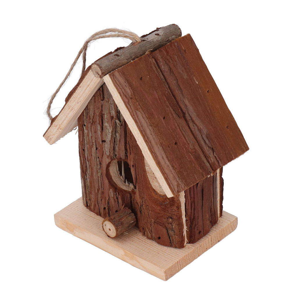 Wooden Bird House Hanging Retro Style Fir Wood Birdhouse for Outdoor Garden Porch Home Office Decoration
