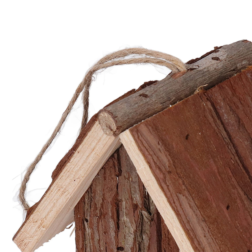 Wooden Bird House Hanging Retro Style Fir Wood Birdhouse for Outdoor Garden Porch Home Office Decoration