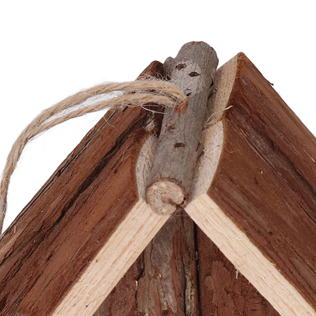 Wooden Bird House Hanging Retro Style Fir Wood Birdhouse for Outdoor Garden Porch Home Office Decoration