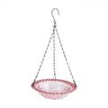 Balcony Bird Feeder Hanging Rail Mount Outdoor Suspended Feeding Station Garden - Purple