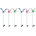 6-piece Blue and Red and Green 3D Dragonfly Clip  - Adjustable Wings, Multi-Colour PVC Garden Decor for Outdoor Camping, Fishing & Home Use